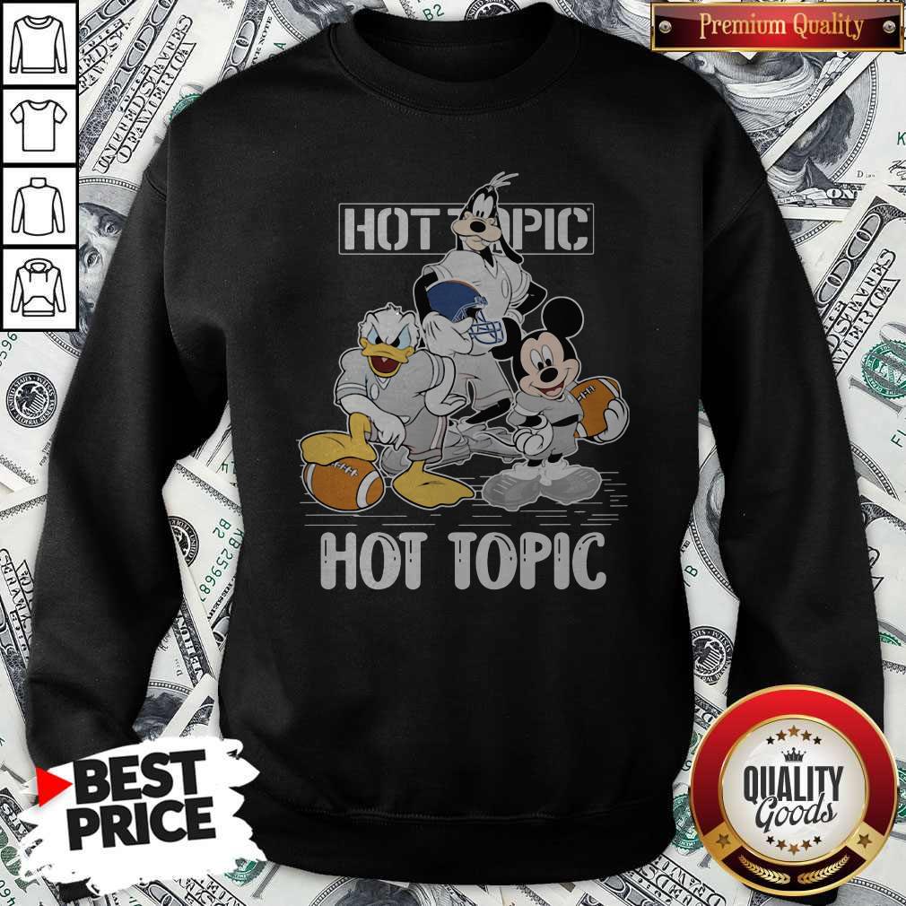 Goofy Donald Duck And Mickey Mouse Football Player Hot Topic Shirt