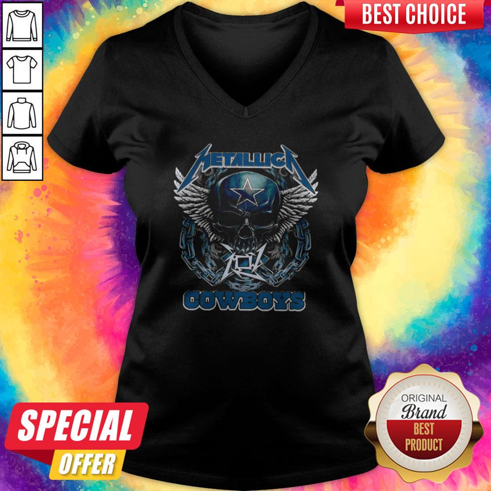 Grateful Skull Metallic Cowboys Shirt