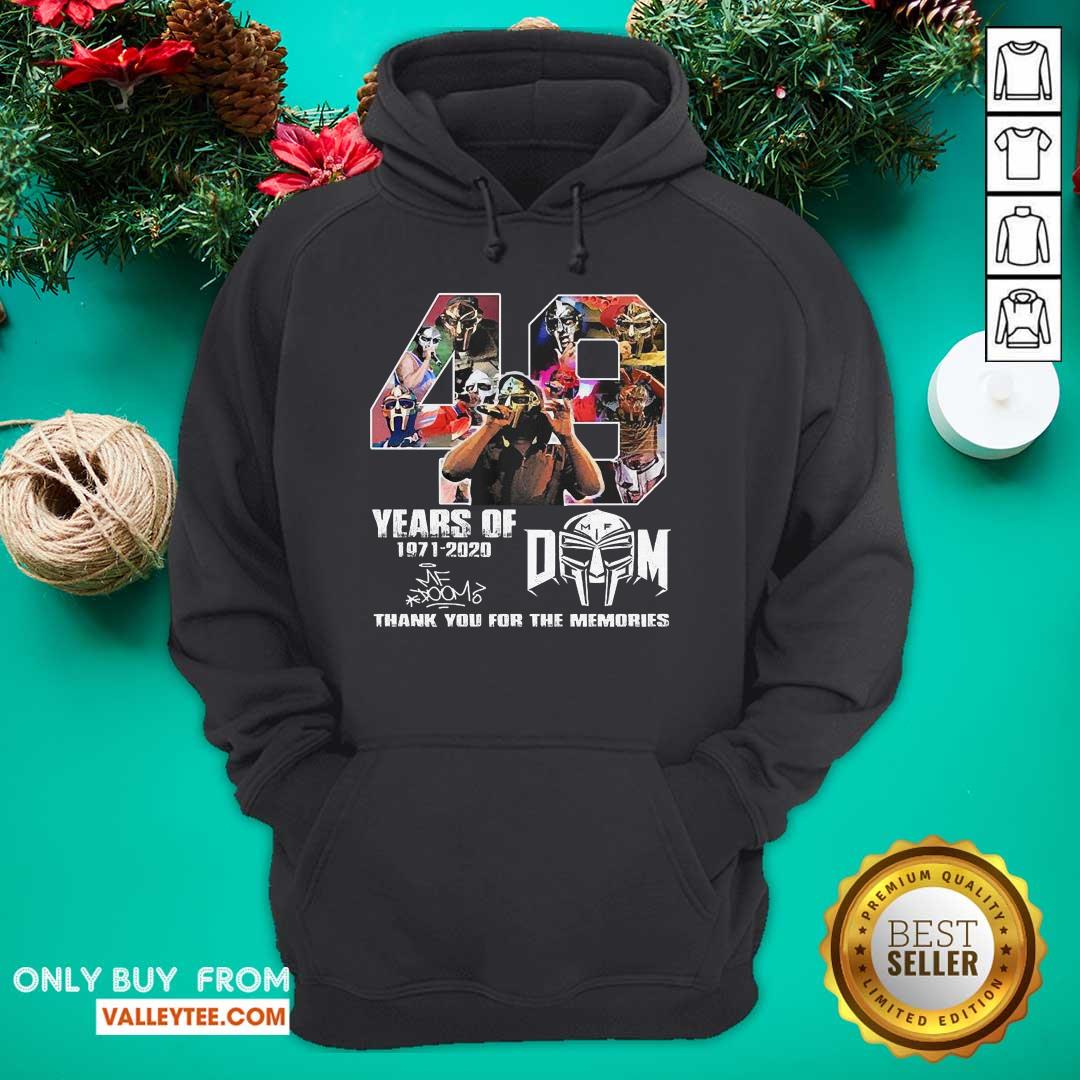 Great 49 Years Of Mf Doom Thank You For The Memories Signatures Shirt