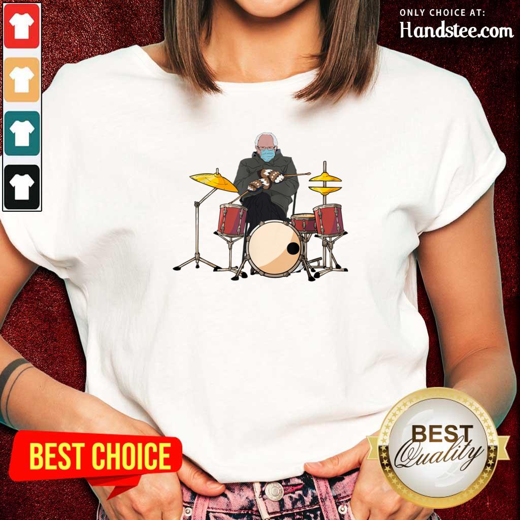 Great Bernie Sanders Drum Mittens Sitting 8 Shirt