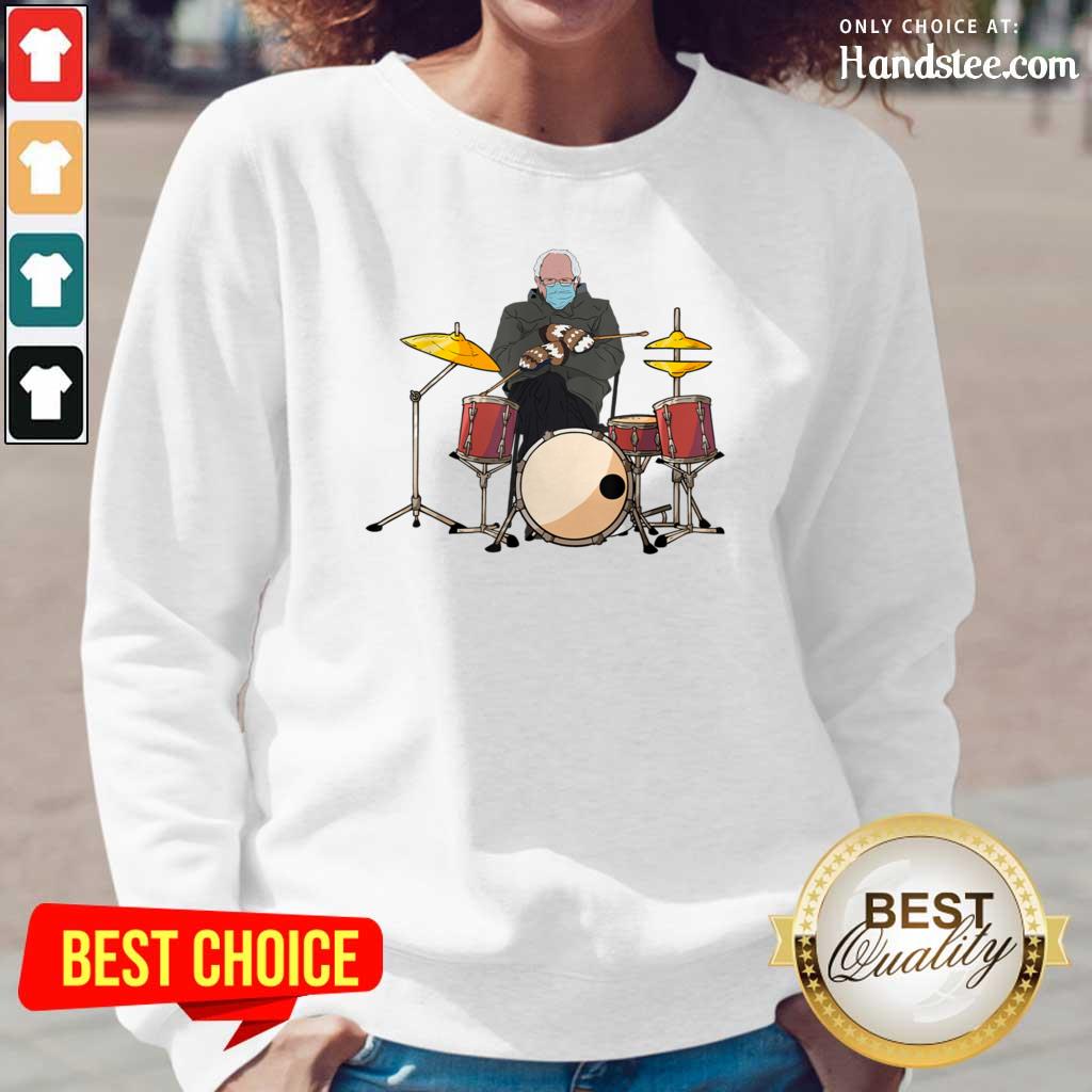 Great Bernie Sanders Drum Mittens Sitting 8 Shirt