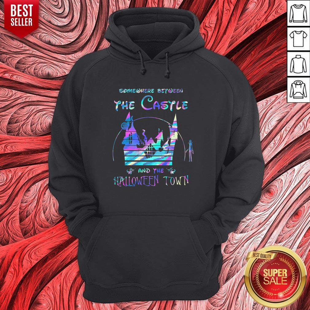 Top Somewhere Between The Castle And The Halloween Town Shirt