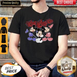 Cute Mickey Mouse Happy The 4th Of July America Shirt