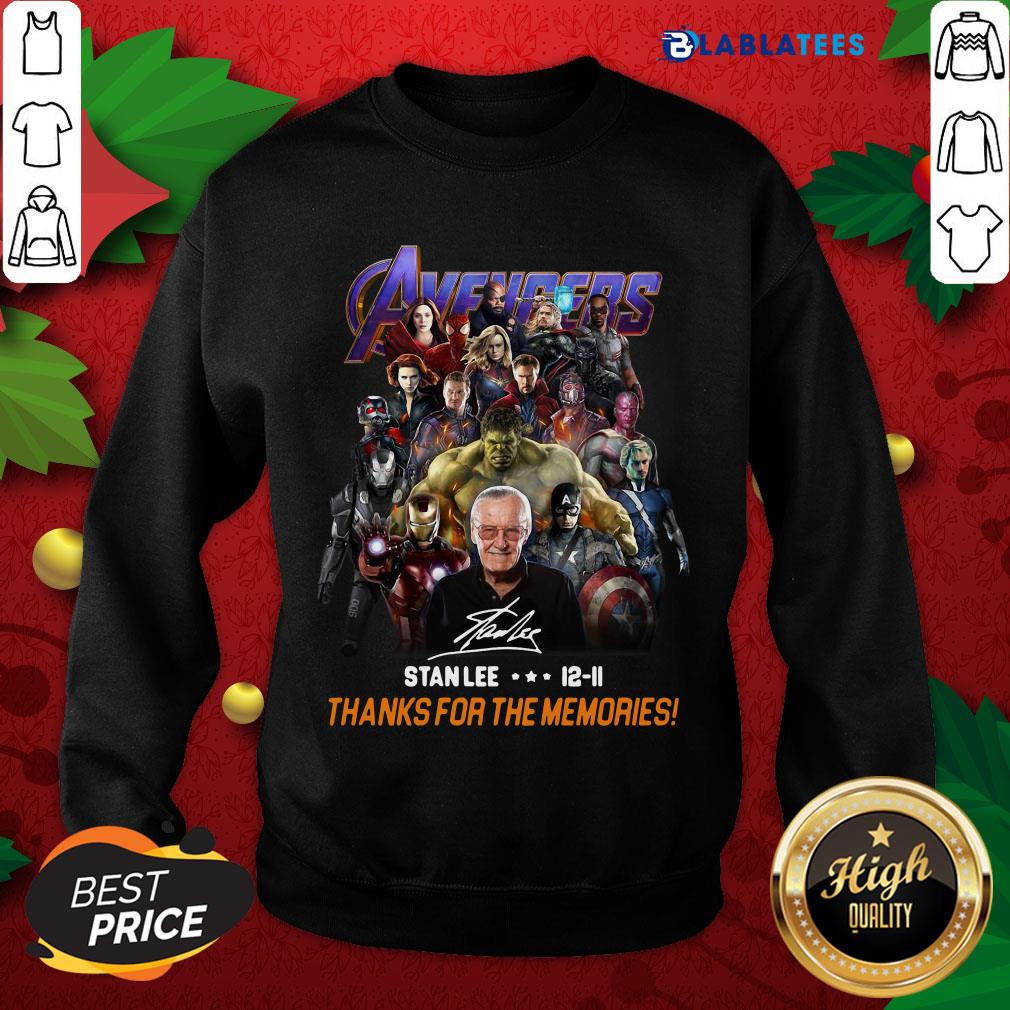 Happy Avenger Stan Lee 12-11 Thanks For The Memories Shirt
