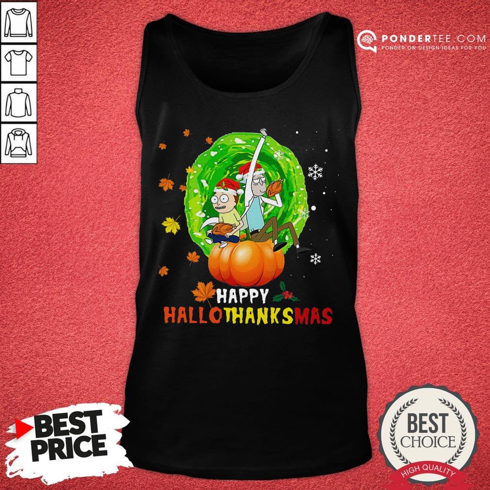 Happy Rick And Morty Happy Hallothanksmas Shirt