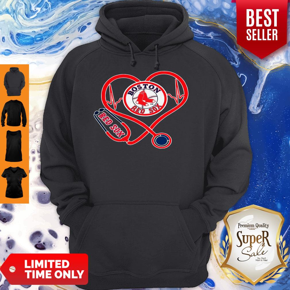 Nice Boston Red Sox Stethoscope Heart Shirt