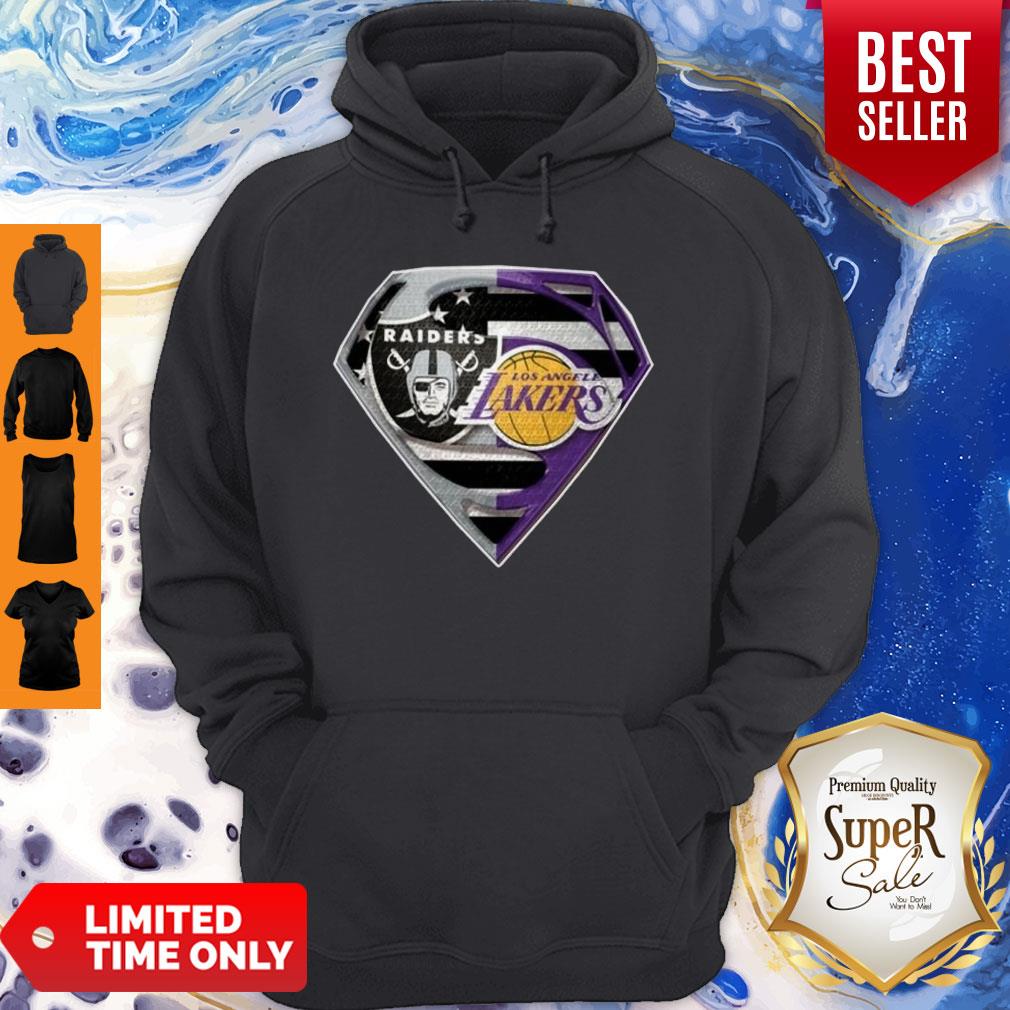 Top Oakland Raiders And Los Angeles Lakers Superman Shirt