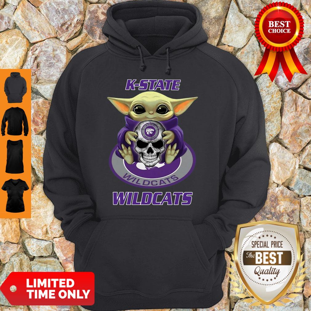 Official Baby Yoda Hug Skull K-State Wildcats Shirt