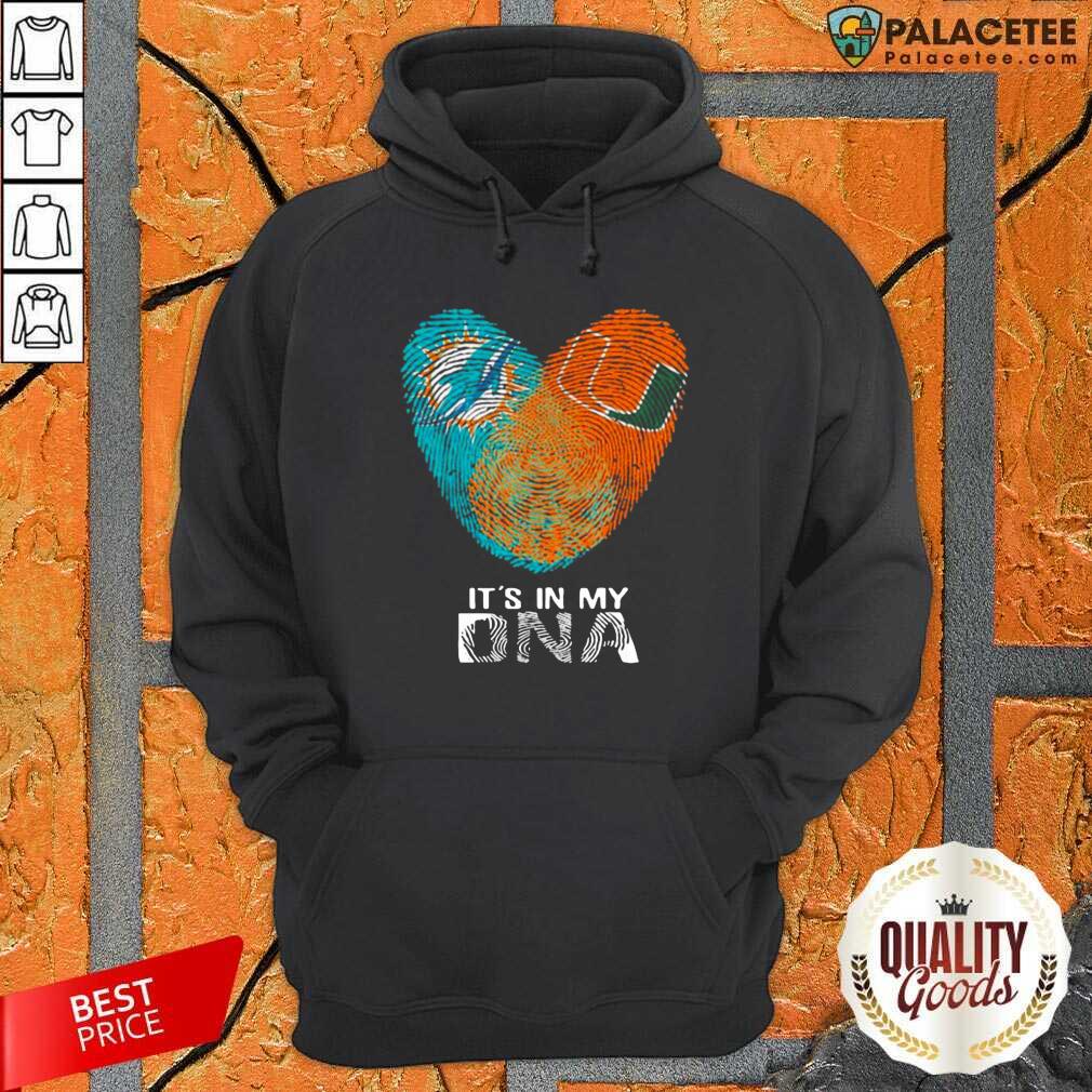 Hot Dolphins Hurricanes It’s In My Dna Heart Fingerprints Shirt
