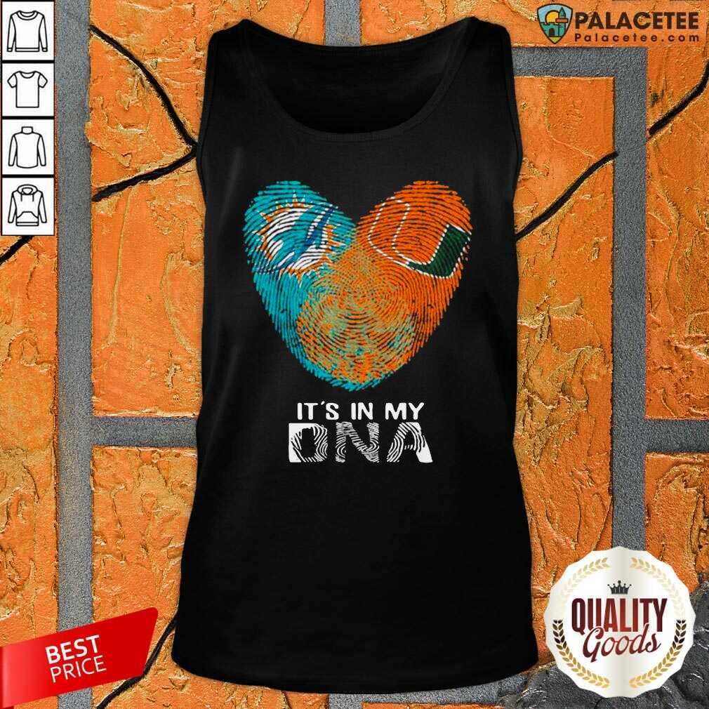 Hot Dolphins Hurricanes It’s In My Dna Heart Fingerprints Shirt