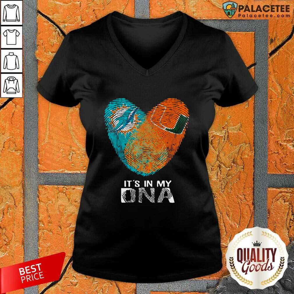 Hot Dolphins Hurricanes It’s In My Dna Heart Fingerprints Shirt