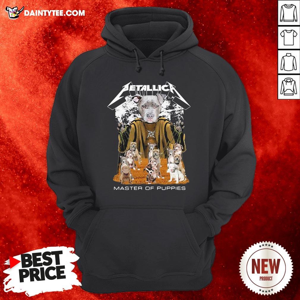 Hot Metallic Pit Bull Terrier Master Of Puppies Shirt