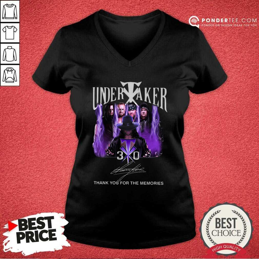 Hot Undertaker 30th Anniversary Thank You For The Memories Signatures Shirt