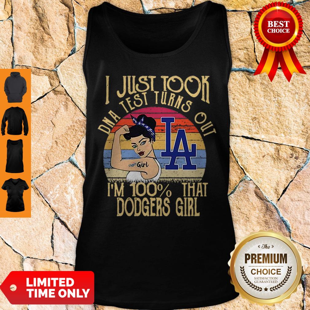 I Just Tool DNA Test Turns Out I’m 100% That Dodgers Girl Vintage Shirt