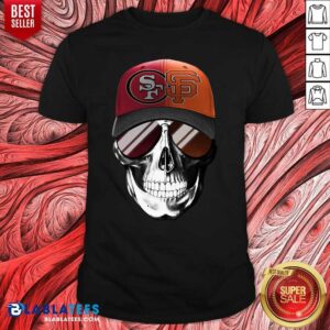 Cute San Francisco 49ers And Los Angeles Lakers Skull Sunglass Shirt