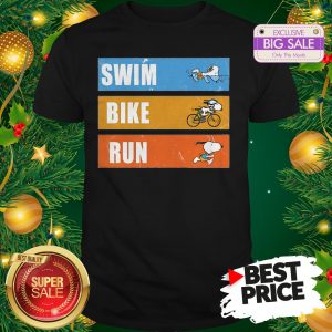 Snoopy Triathlon Swim Bike Run Shirt