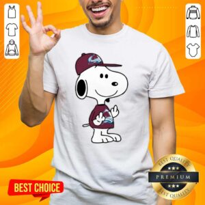 Tense Snoopy Colorado Avalanche NHL Double Middle Fingers 8 Shirt