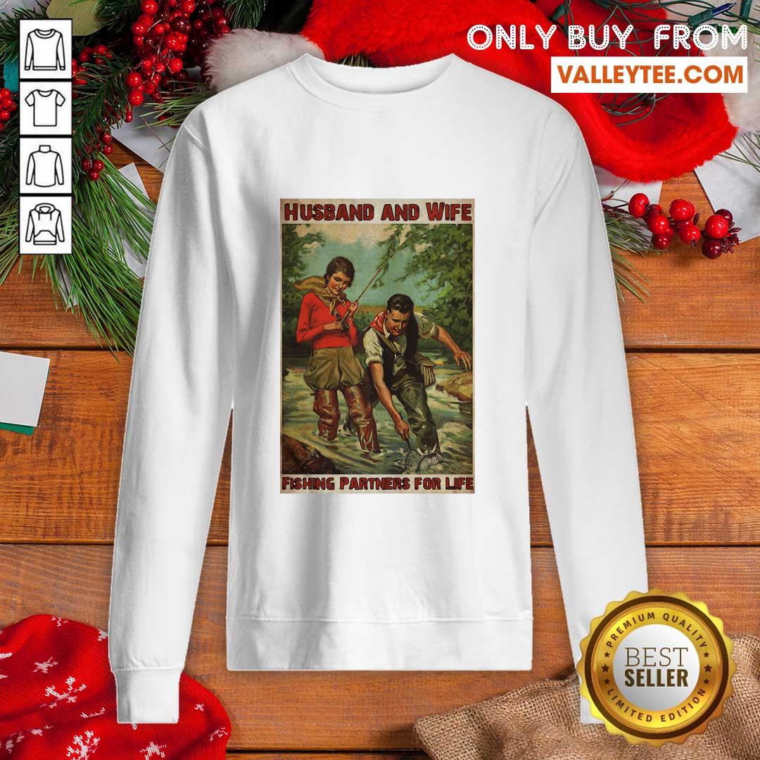 Nice Husband And Wife Fishing Partners For Life Shirt