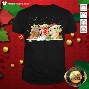 Awesome Merry Christmas Baby Yoda Shirt