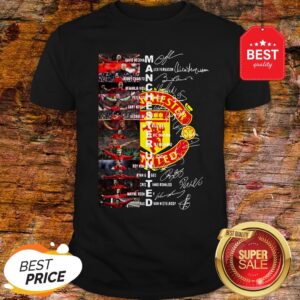Official Manchester United Signatures David Beckham Alex Ferguson Vidic Shirt