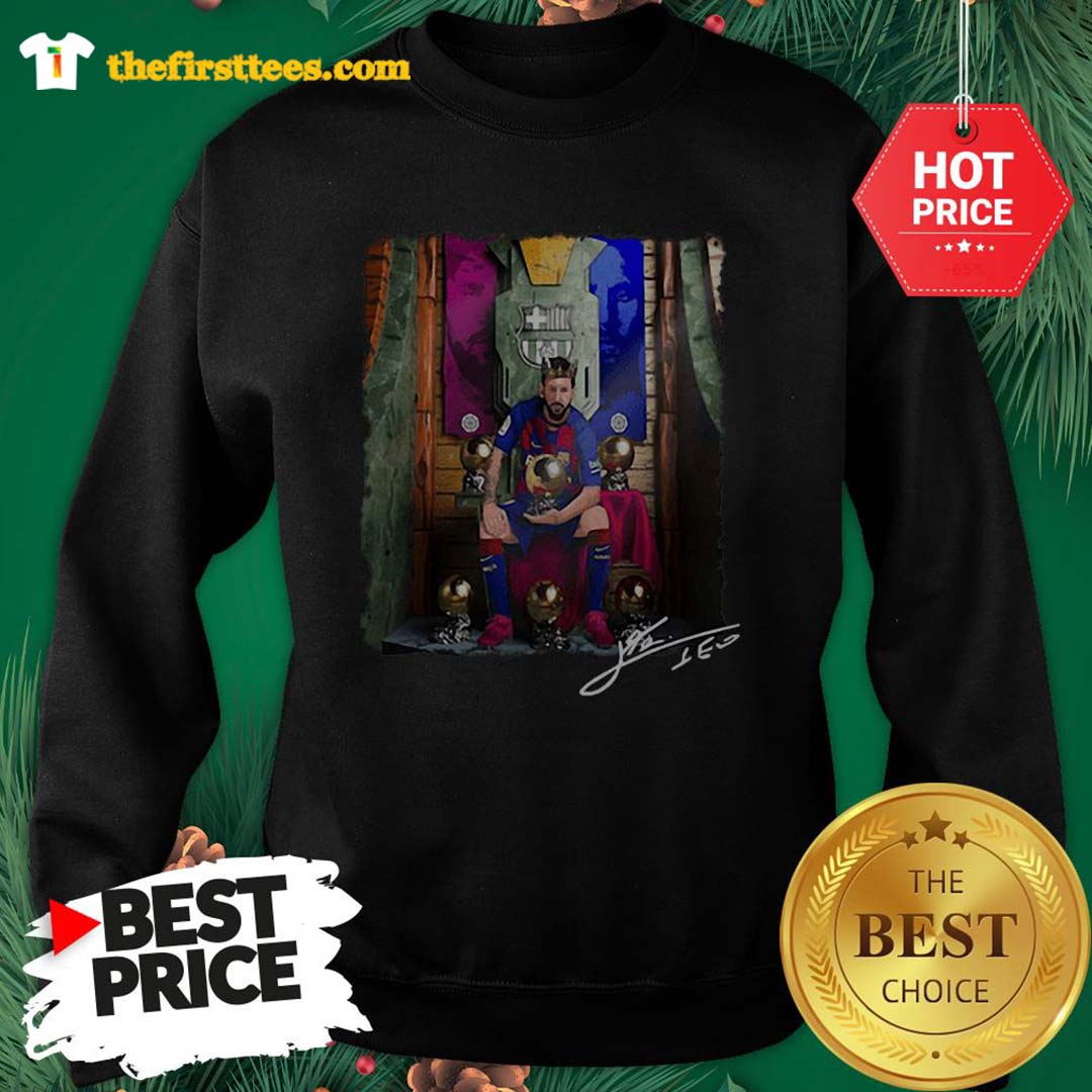 Jesus Lionel Messi Sixth Golden Ball Signature Shirt