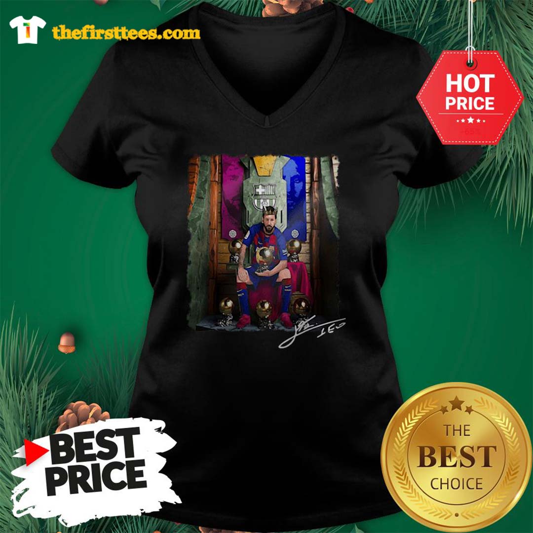 Jesus Lionel Messi Sixth Golden Ball Signature Shirt