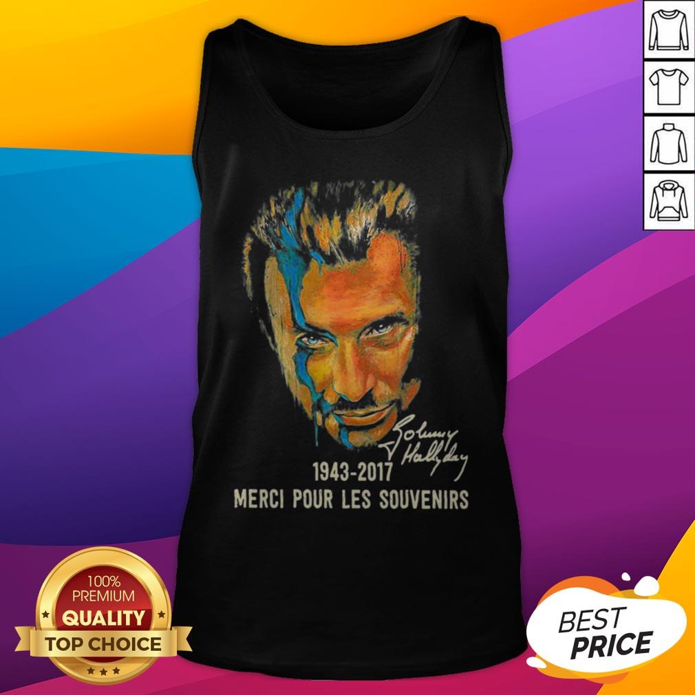 Johnny Hallyday 1943 2017 Merci Pour Les Souvenirs Signature Art Shirt