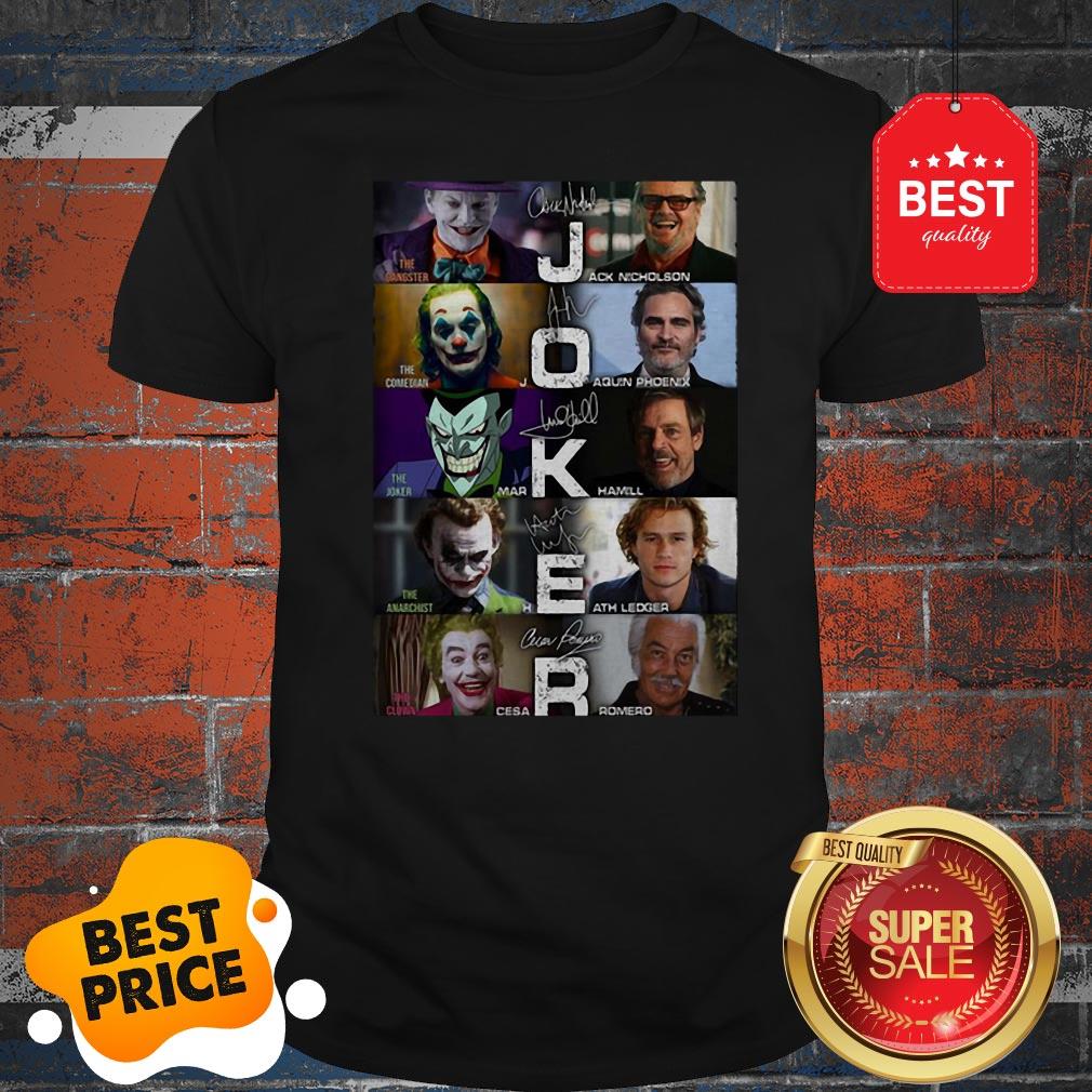 Joker Versions Signatures The Gangster The Comedian The Joker Shirt