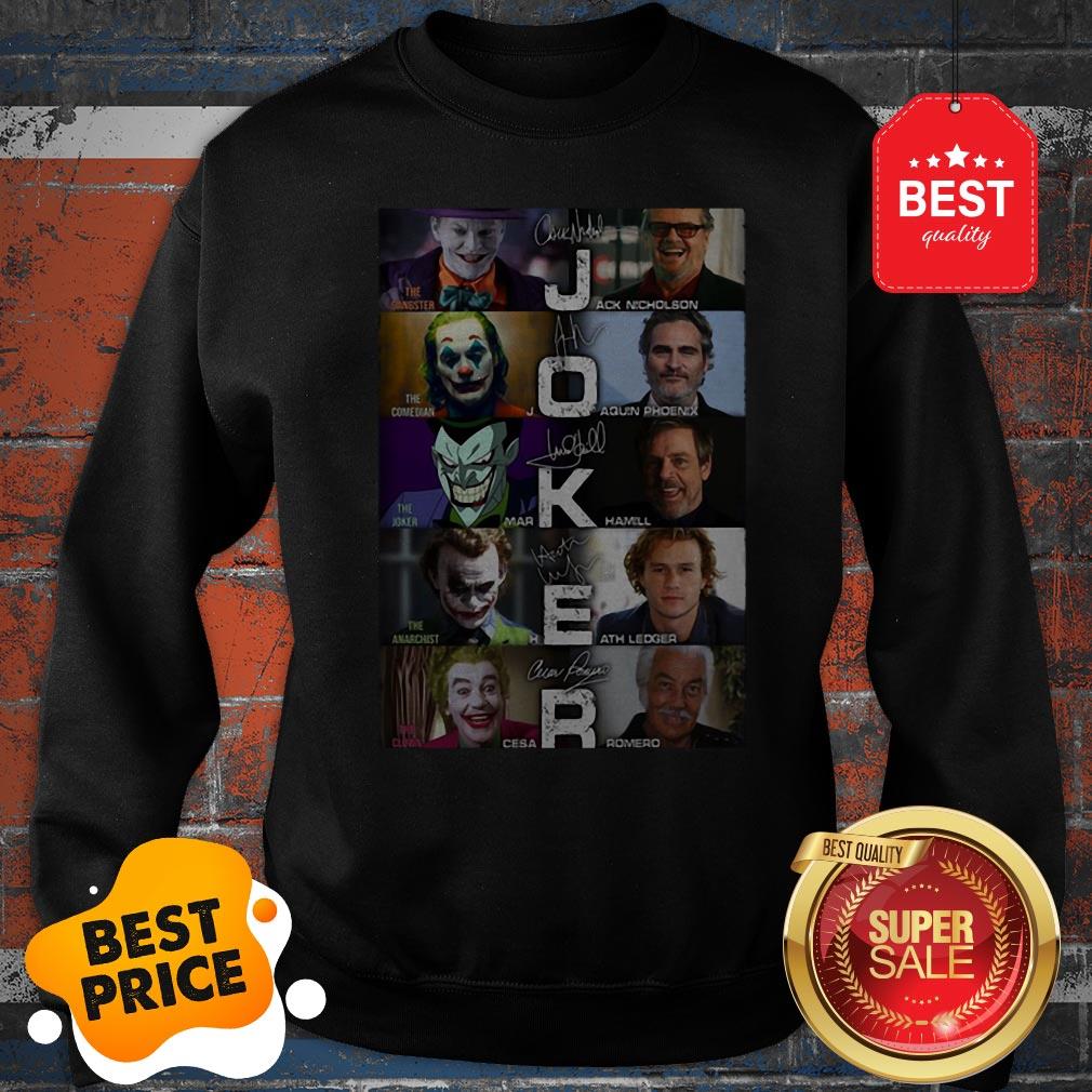 Joker Versions Signatures The Gangster The Comedian The Joker Shirt