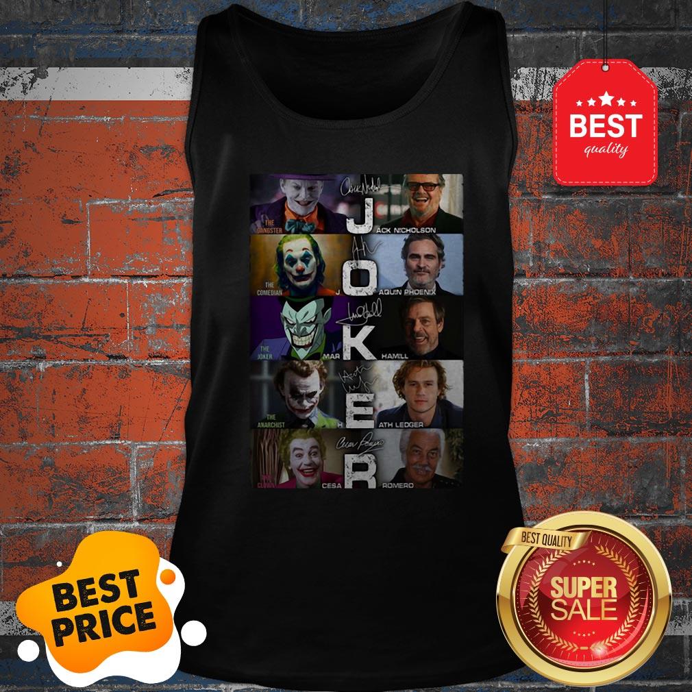 Joker Versions Signatures The Gangster The Comedian The Joker Shirt
