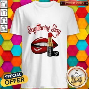 Official Lip And Lipstick Sagittarius Slay Shirt