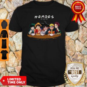 Heroes Izuku Midoriya Luffy Songoku Naruto Tanjiro Shirt