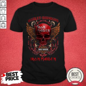 Pretty Skull Harley Davidson Motorcycles Iron Maiden T-Shirt
