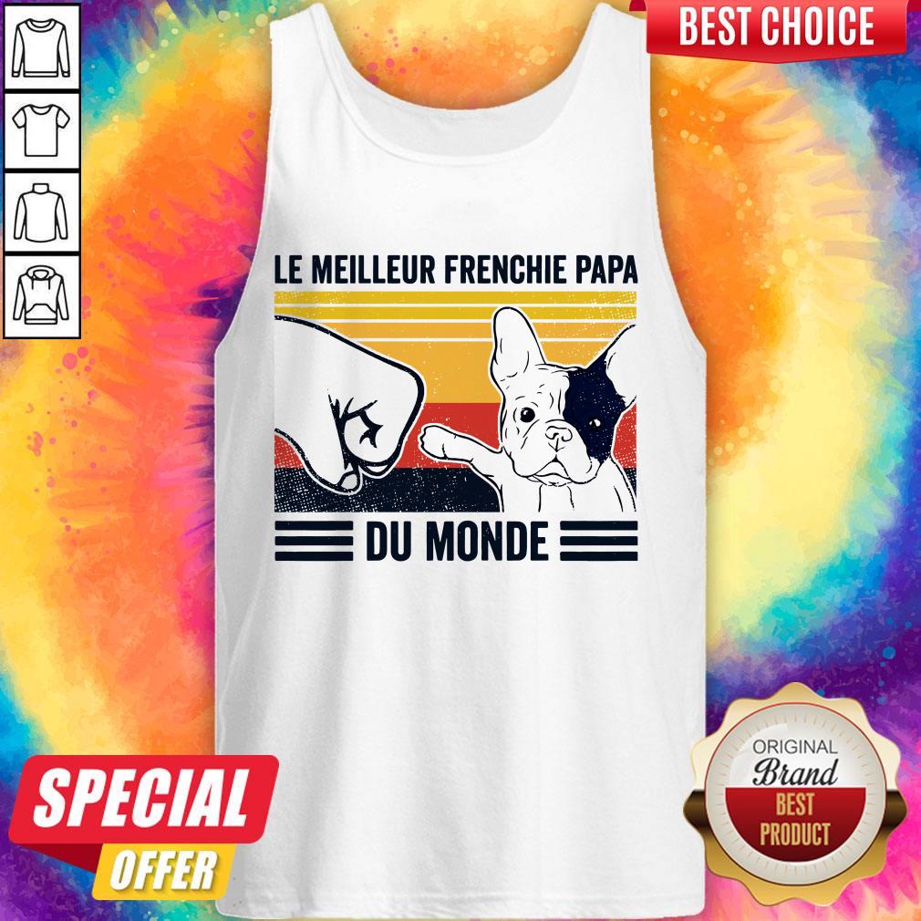 Le Meilleur Frenchie Papa Du Monde Vintage Shirt