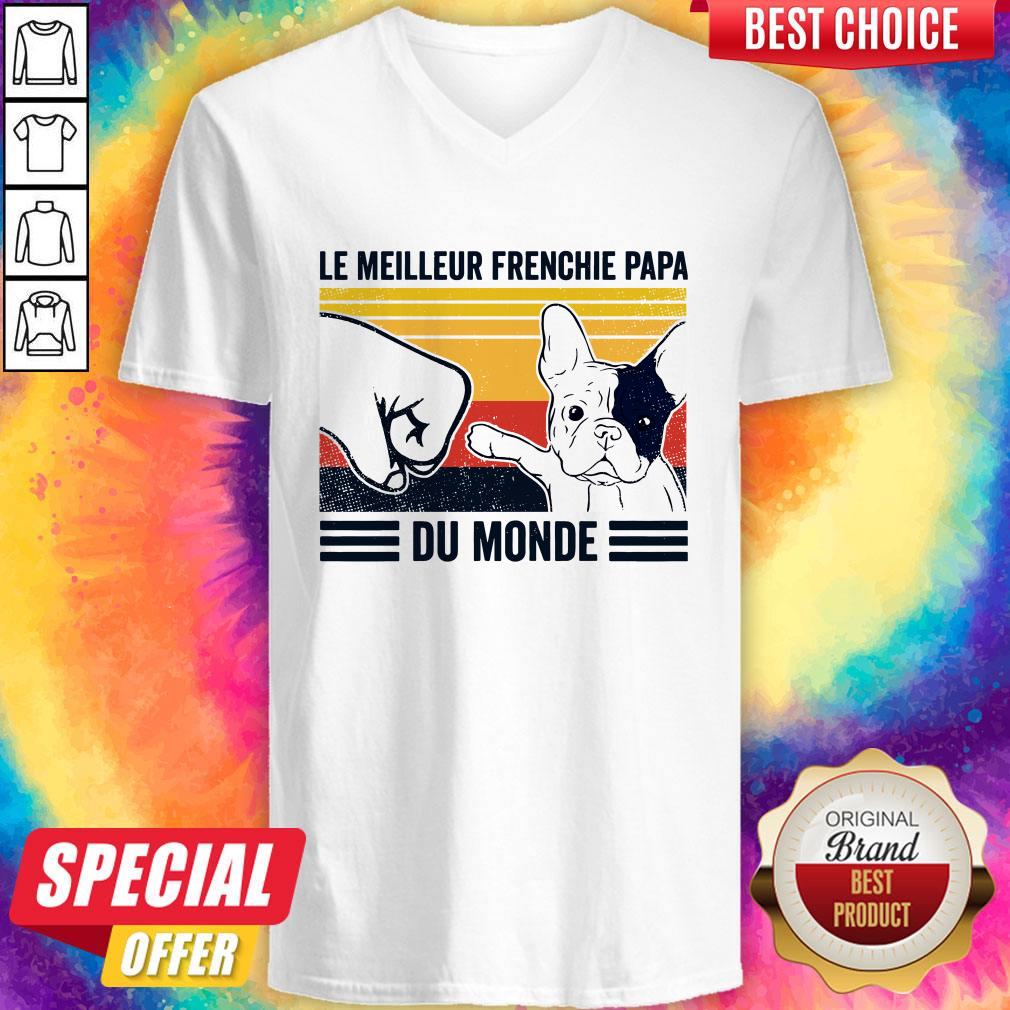 Le Meilleur Frenchie Papa Du Monde Vintage Shirt