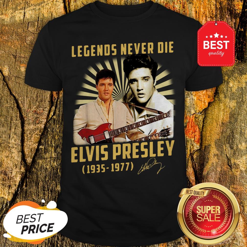 Legends Never Die Elvis Presley 1935 1977 Signature Autographed Shirt