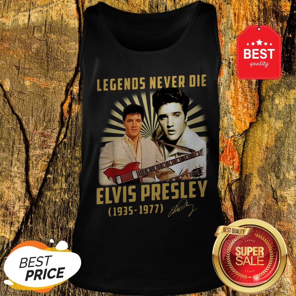 Legends Never Die Elvis Presley 1935 1977 Signature Autographed Shirt
