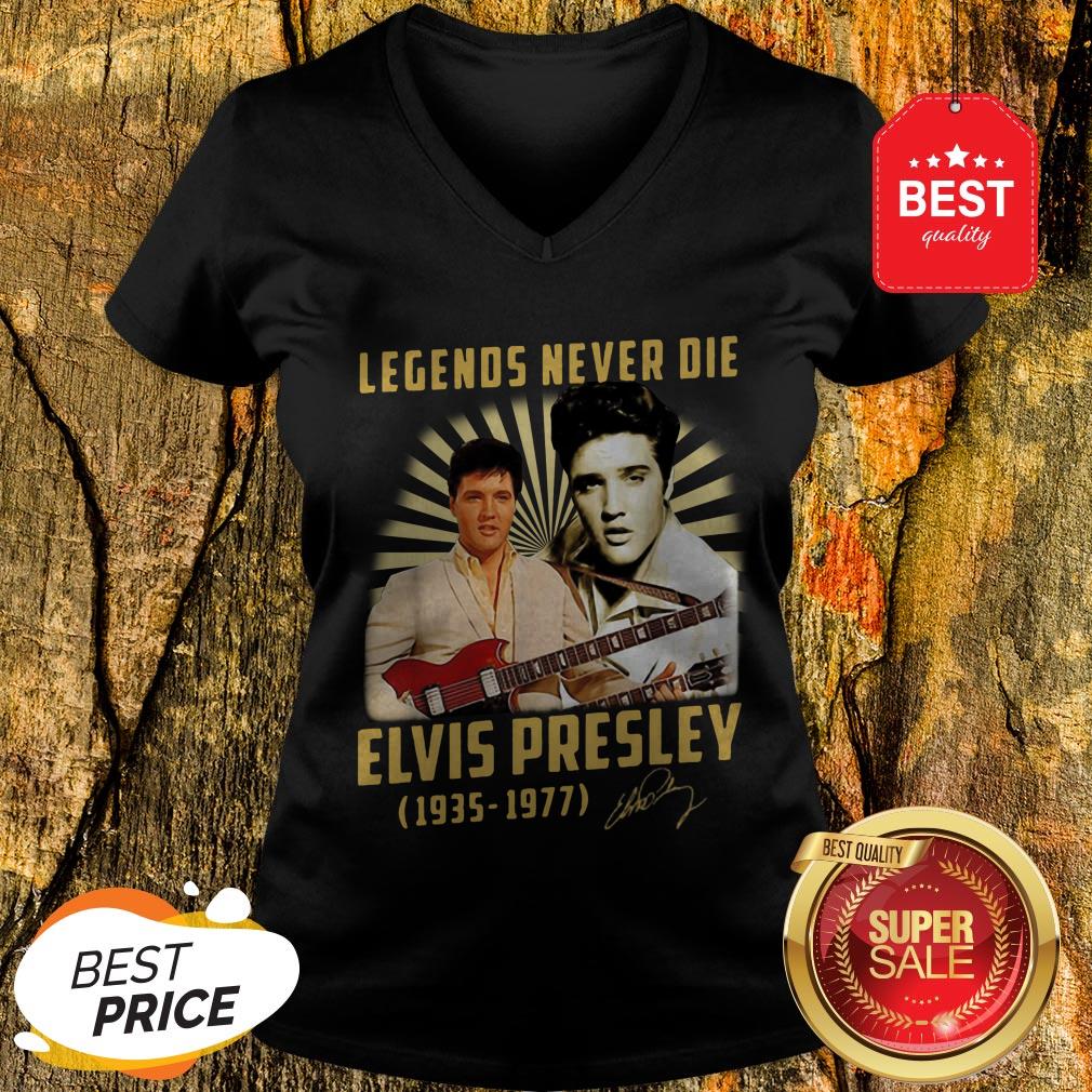 Legends Never Die Elvis Presley 1935 1977 Signature Autographed Shirt