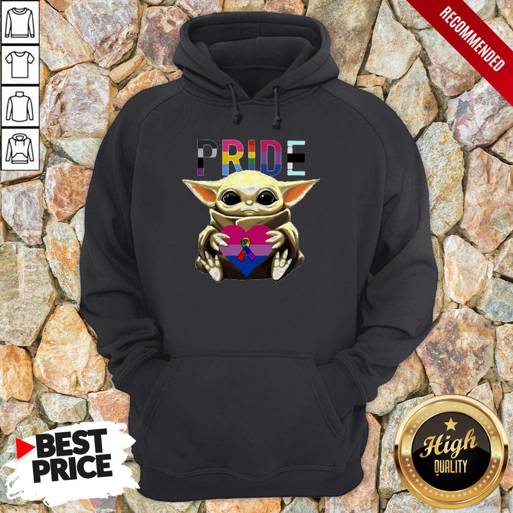LGBT Pride Baby Yoda Hug Breast Cancer Awareness 4th Of July Shirt