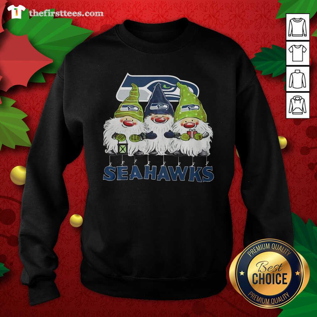 Lovely Seattle Seahawks Gnomies Christmas Shirt