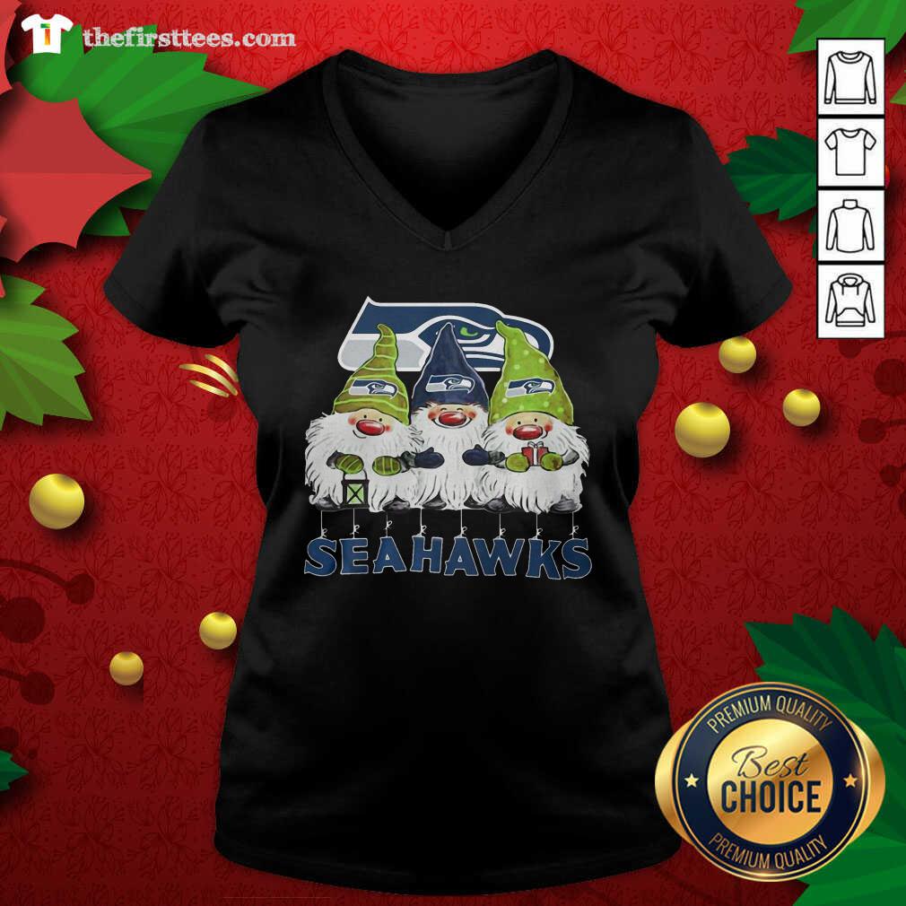 Lovely Seattle Seahawks Gnomies Christmas Shirt