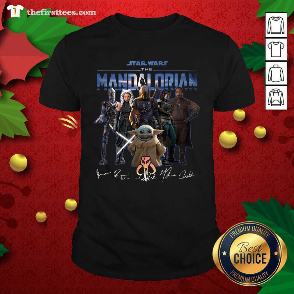 Lovely Star Wars The Mandalorian Signatures Shirt