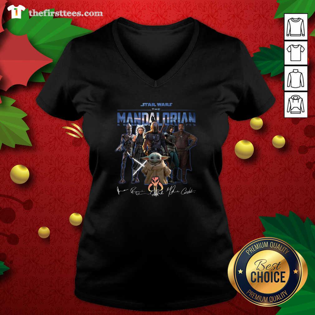 Lovely Star Wars The Mandalorian Signatures Shirt