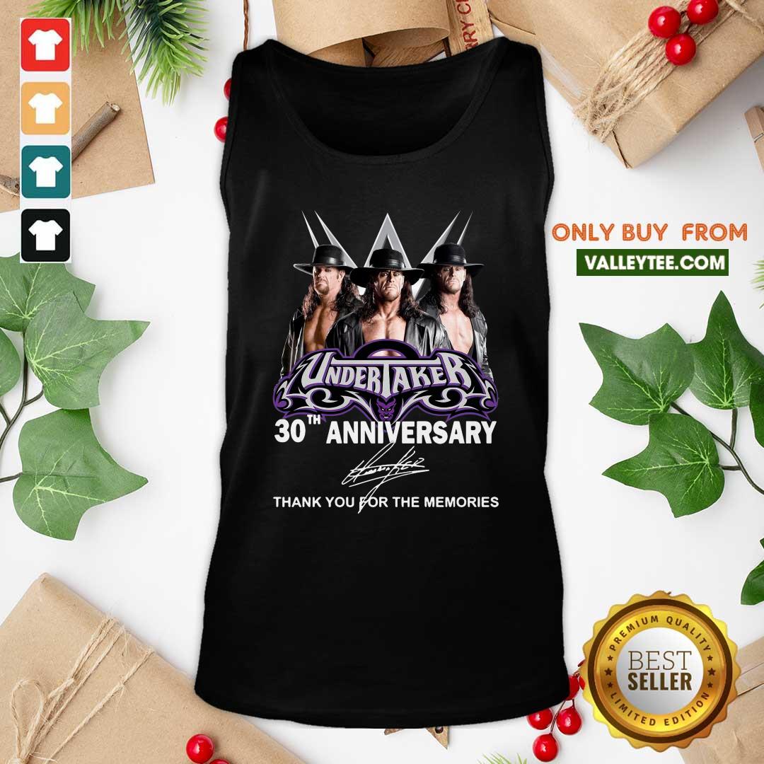 Lovely Undertaker 30th Anniversary Thank You For The Memories Signatures Shirt
