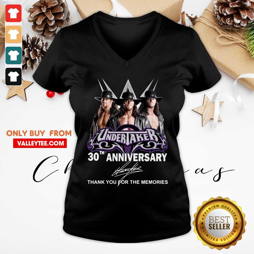 Lovely Undertaker 30th Anniversary Thank You For The Memories Signatures Shirt