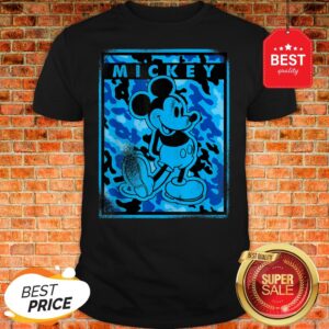 Official Disney Blue Camo Mickey Mouse Nation Shirt