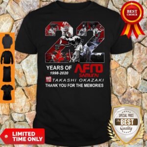 22 Years Of 1998 2020 AFRO Samurai Takashi Okazaki Thank You For The Memories Shirt