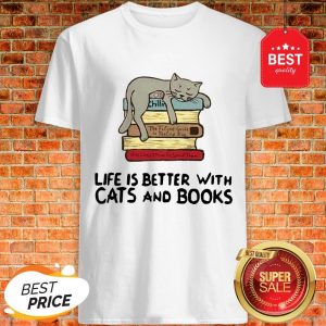 Tricou Pictat Manual Cats & Books Shirt