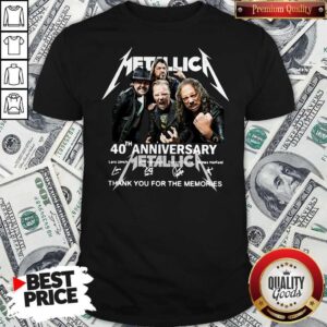 Metallica 40th Anniversary Thank You For The Memories Signatures Shirt