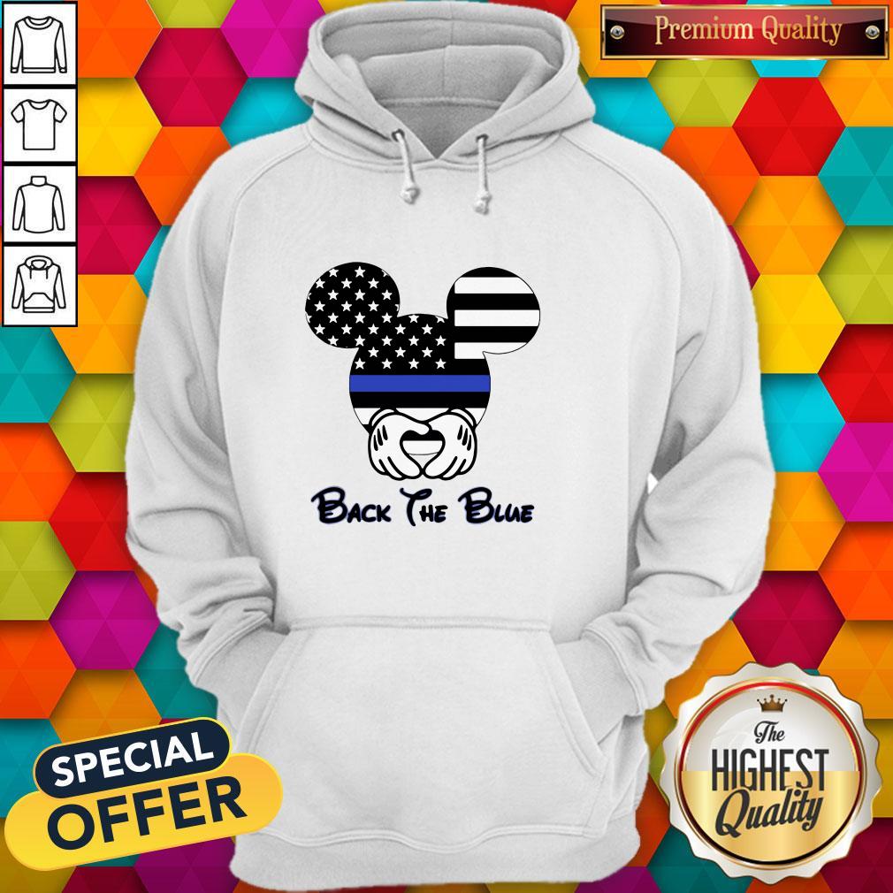 Mickey Mouse American Flag Back The Blue Shirt